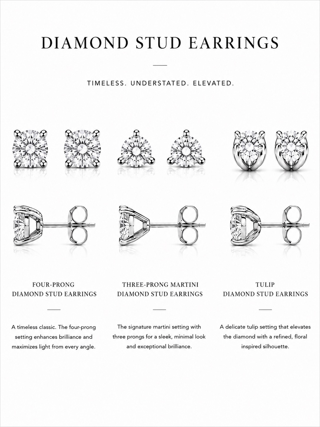 Diamond stud earrings